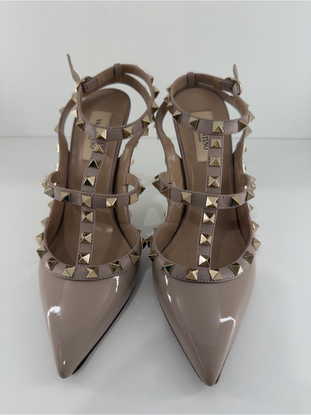 Valentino Garavani Women's Rockstud Cage Leather Pumps with Studs